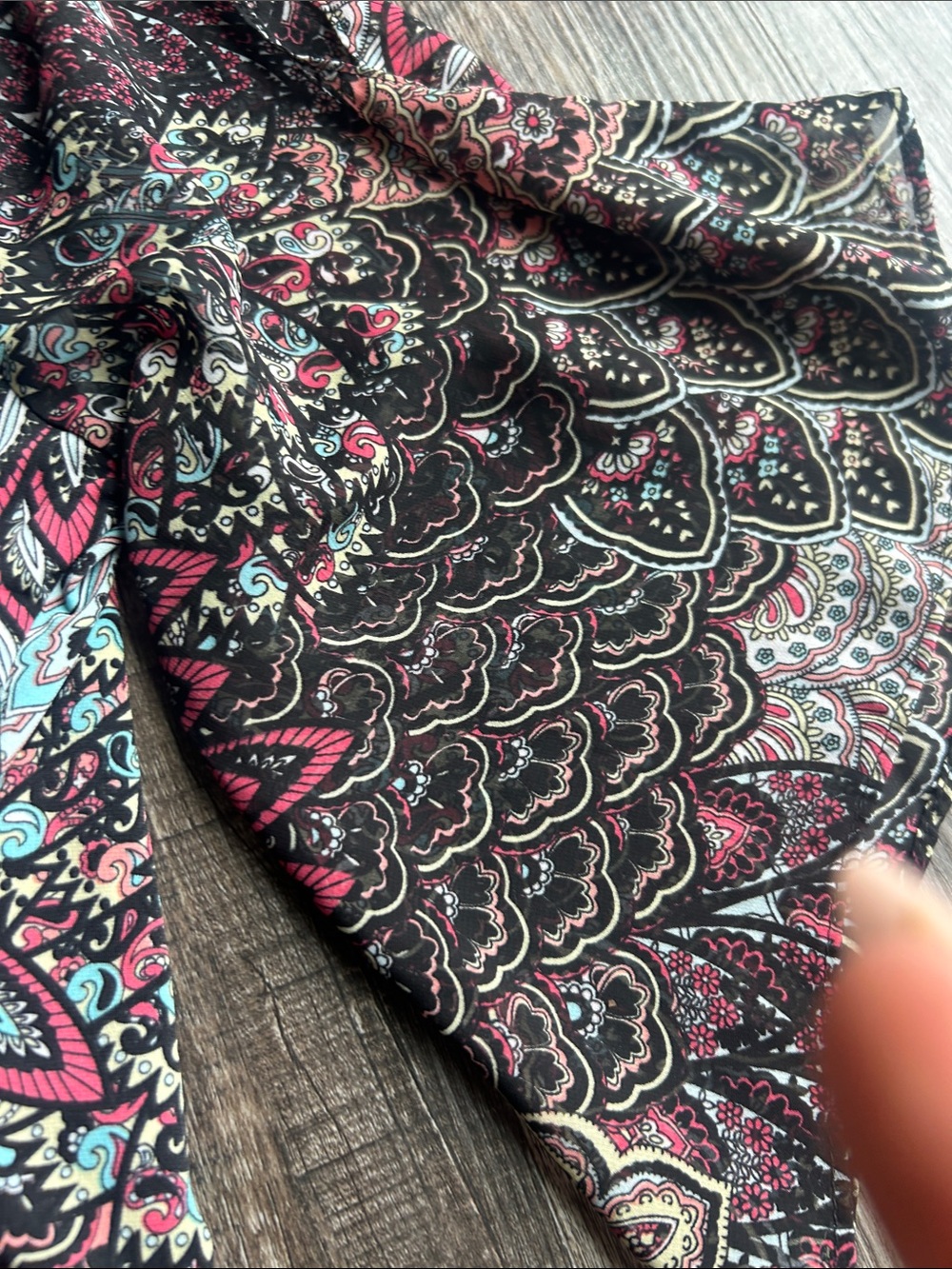Coco Bianco Multicolor Paisley Wrap Blouse - Picture 3 of 4